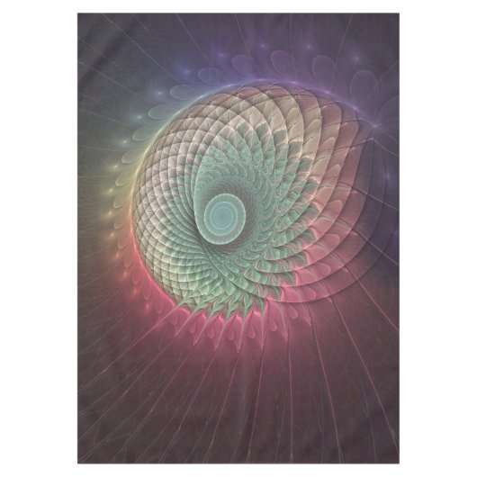 Nappe Art fractal abstrait moderne coloré Escargot (Devant)