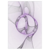 Nappe Art fractal abstrait moderne lavande gris (Devant)