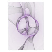 Nappe Art fractal abstrait moderne lavande gris (Devant)