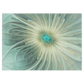 Nappe Art fractal de fleurs de fantaisie vert sauge abst (Devant (Horizontal))
