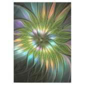 Nappe Art Fractal Fleur Imaginaire Coloré Lumineux (Devant)