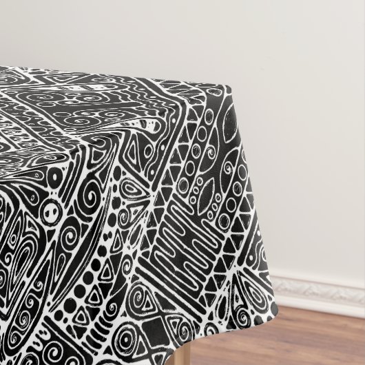 Nappe Art Géométrique Noir Et Blanc 2 (In Situ)