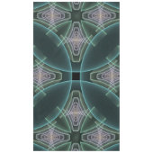 Nappe Art graphique géométrique fractal sarcelle moderne (Devant)