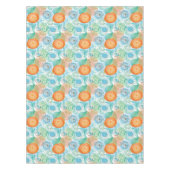 Nappe Art Moderne D'Orange Et De Turquoise (Devant)