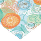 Nappe Art Moderne D'Orange Et Turquoise (Angle)