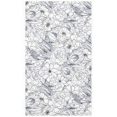 Nappe Art Moderne Ligne Main Tirée Floral Girly Design (Devant)