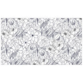 Nappe Art Moderne Ligne Main Tirée Floral Girly Design (Devant (Horizontal))