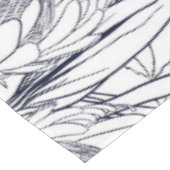 Nappe Art Moderne Ligne Main Tirée Floral Girly Design (Angle)