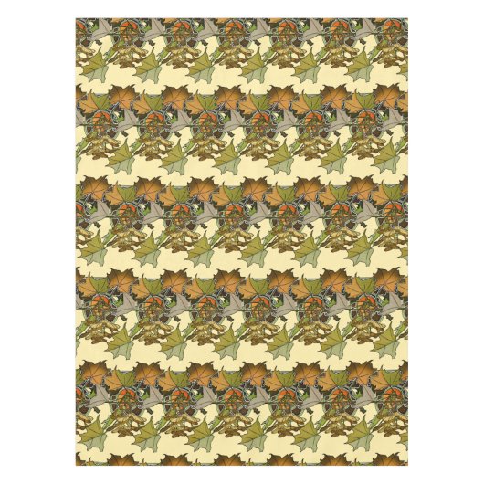 Nappe Art Nouveau Alphonse Mucha Feuille Motif (Devant)