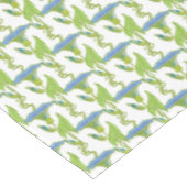 Nappe Art Nouveau bleu Ipomoea papier peint fleuri damé (Angle)