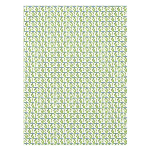 Nappe Art Nouveau bleu Ipomoea papier peint fleuri damé (Devant)