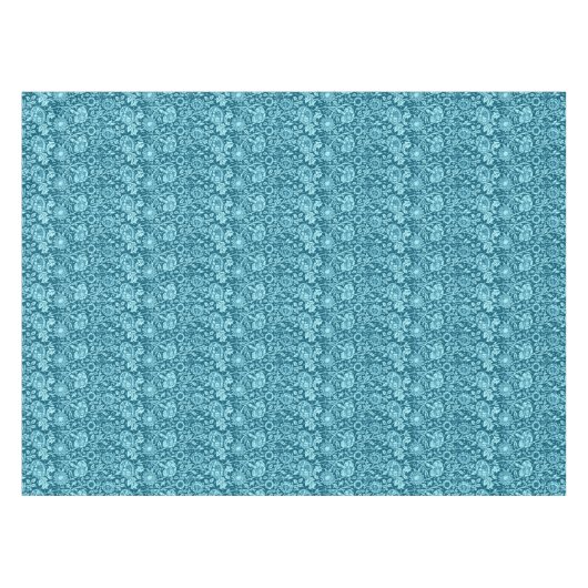 Nappe Art nouveau Carnation Damask, Indigo et Sky Blue (Devant (Horizontal))