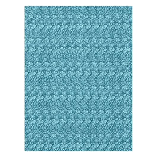 Nappe Art nouveau Carnation Damask, Indigo et Sky Blue (Devant)