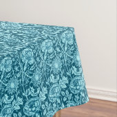 Nappe Art nouveau Carnation Damask, Indigo et Sky Blue (In Situ)