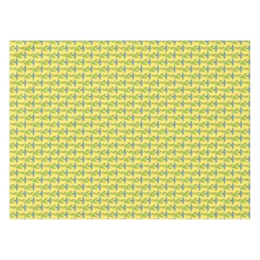 Nappe Art Nouveau jaune Ipomoea papier peint fleuri damé (Devant (Horizontal))