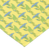 Nappe Art Nouveau jaune Ipomoea papier peint fleuri damé (Angle)