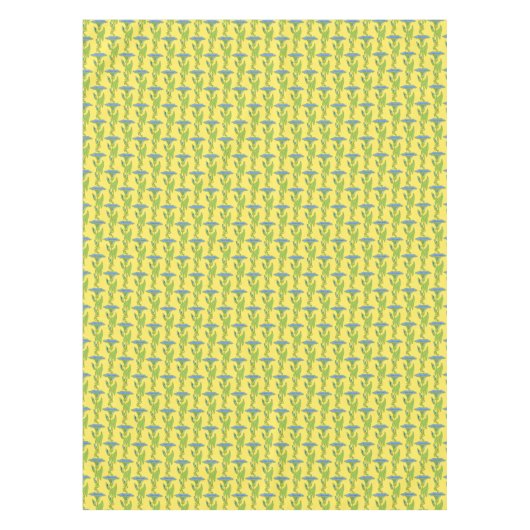 Nappe Art Nouveau jaune Ipomoea papier peint fleuri damé (Devant)