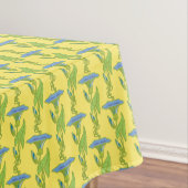 Nappe Art Nouveau jaune Ipomoea papier peint fleuri damé (In Situ)