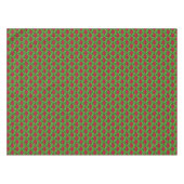 Nappe Art Nouveau rouge oeillets damas floral (Devant (Horizontal))