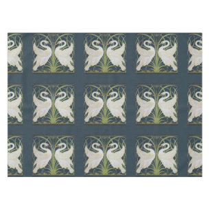 Nappe Art Nouveau Swan Deux Swans