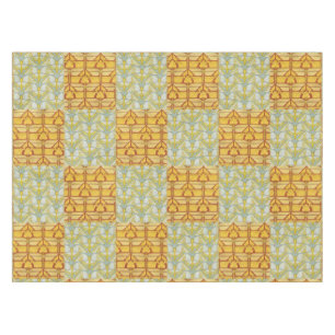 Nappe Art Nouveau vintage de grille de motif de la natur
