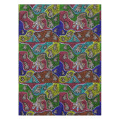 Nappe Art Octopus Bleu, (Devant)