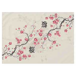 Nappe Art oriental de fleurs de cerisier de Sakura de
