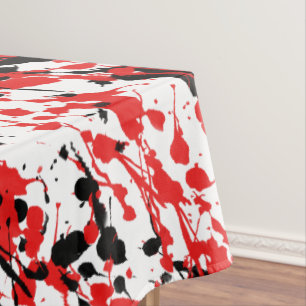 Nappe Art Splash et Drip Rouge et Noir