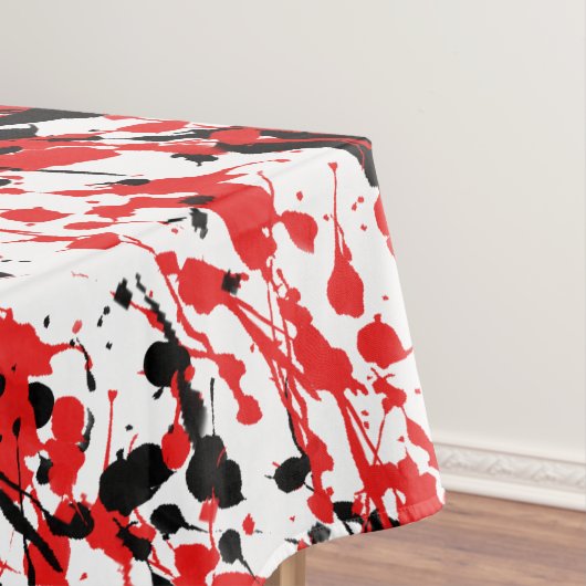 Nappe Art Splash et Drip Rouge et Noir (In Situ)