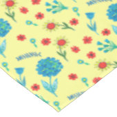 Nappe Artist Chic aquarelle jaune imprimé floral (Angle)