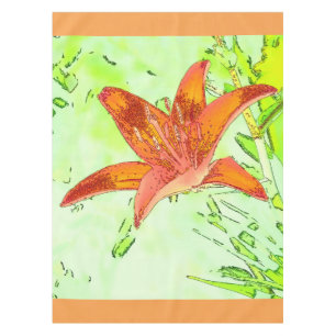 Nappe artistique de lis tigré