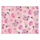 Nappe Artsy mignonne fille rose Turquoise fille aquarell (Devant (Horizontal))