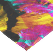 Nappe Artsy Moderne Neon Couleurs Noir Abstrait Peinture (Angle)