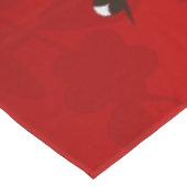 Nappe Asie Floral blanc cerisier rouge (Angle)