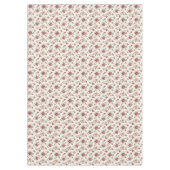 Nappe Assez Chic Rouge Crème Florale Mariage (Devant)