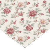 Nappe Assez Chic Rouge Crème Florale Mariage (Angle)