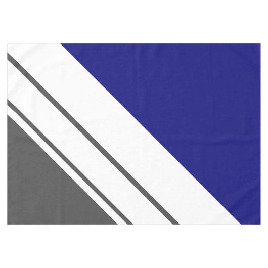 Nappe Athletic Navy Blue Grey White Slant Racing Stripes (Devant (Horizontal))