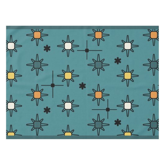 Nappe Atomic Sky Starbursts Teal (Devant (Horizontal))
