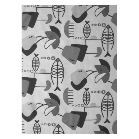 Nappe atomique noire et blanche de motif (Devant)