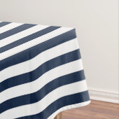 Nappe audacieuse de rayure de bleu marine et de (In Situ)