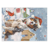 Nappe Australian Shepherd Winter Wonderland Noël (Devant (Horizontal))