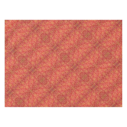 Nappe Automne automne Fleurs jaunes sur Orange | (Devant (Horizontal))