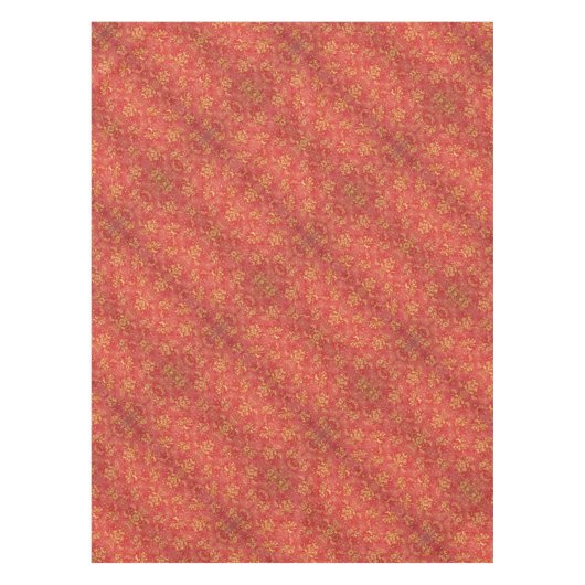 Nappe Automne automne Fleurs jaunes sur Orange | (Devant)