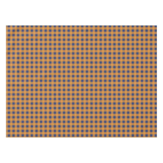 Nappe Automne Automne Orange Bleu Plaid Motif (Devant (Horizontal))