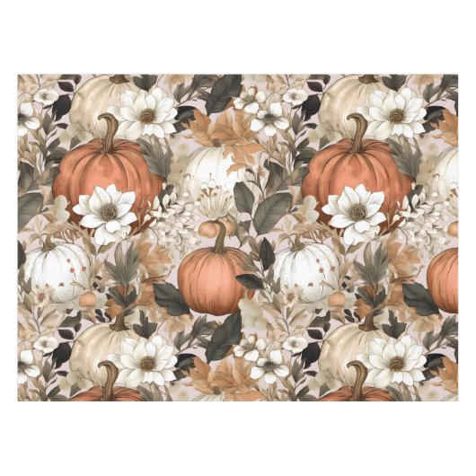 Nappe Automne / Automne Thanksgiving citrouilles (Devant (Horizontal))