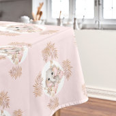 Nappe Automne Baby shower fille rose joli éléphant