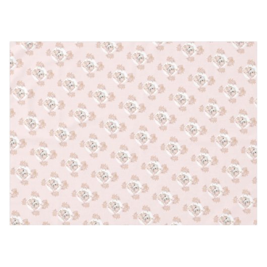 Nappe Automne Baby shower fille rose joli éléphant (Devant (Horizontal))