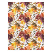 Nappe Automne Brown Pêche Jaune Aquarelle Florale (Devant)