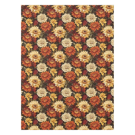 Nappe Automne Chrysanthèmes floraux (Devant)