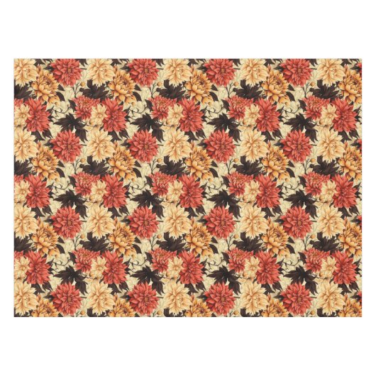Nappe Automne Chrysanthèmes floraux (Devant (Horizontal))